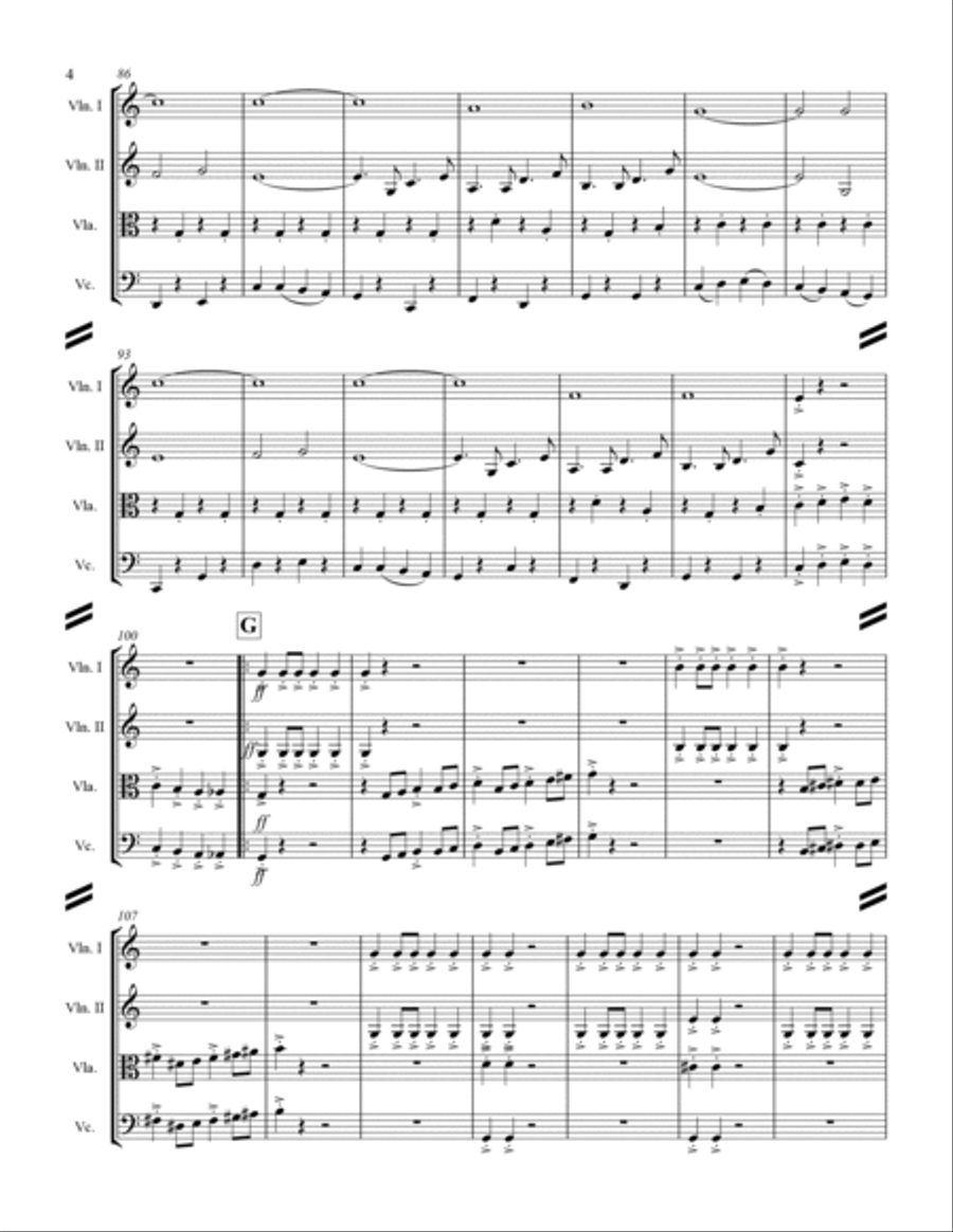 March - The Thunderer (for String Quartet) String Quartet scores gallery preview page 5