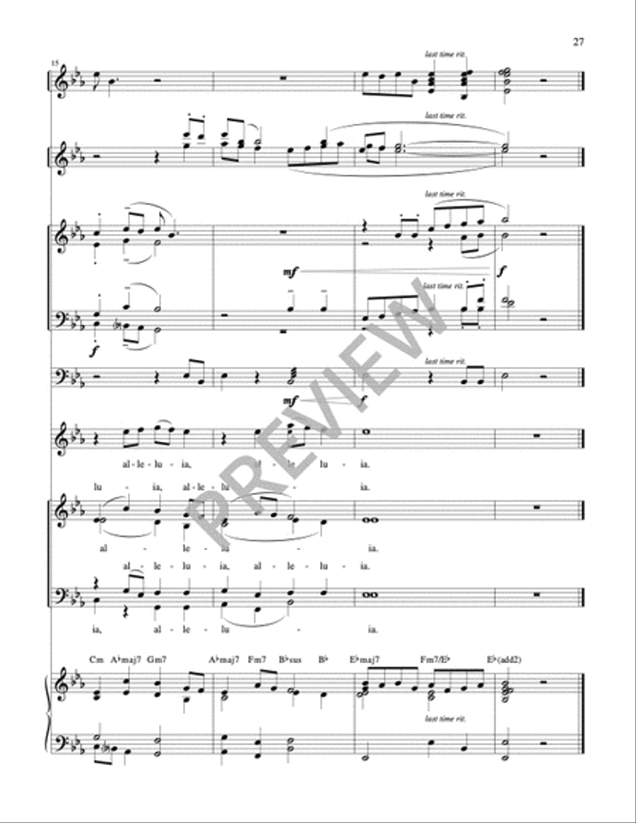 Mass of Wisdom - Full Score 4-Part scores gallery preview page 3