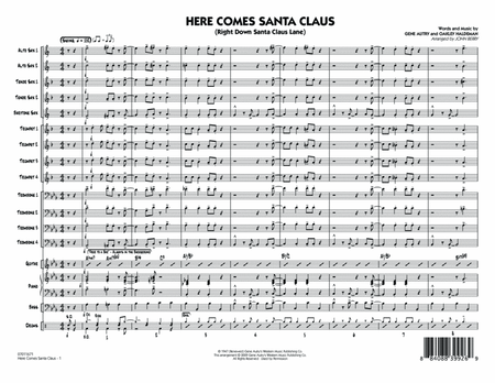 Here Comes Santa Claus (Right Down Santa Claus Lane) - Full Score