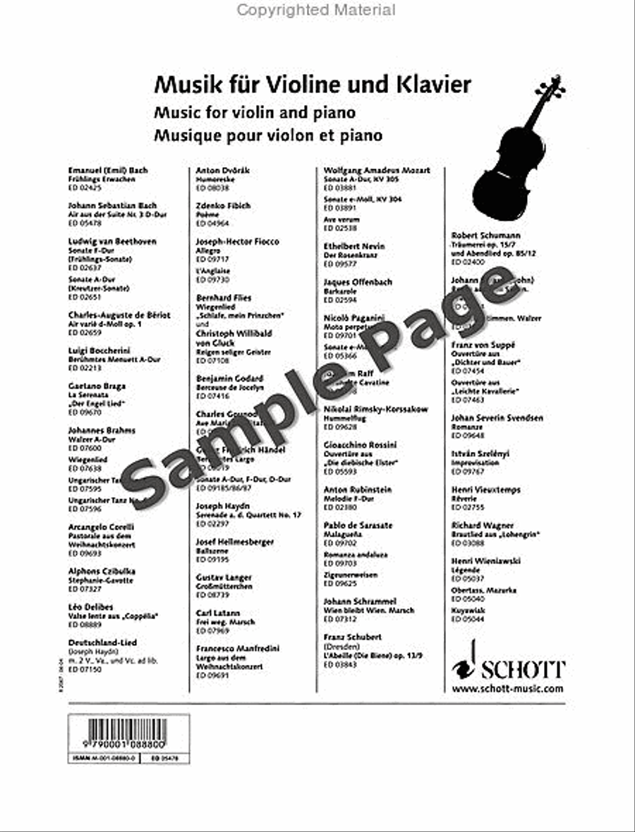 Air from the Orchestral Suite No. 3 in D, BWV 1068 Violin Solo scores gallery preview page 9