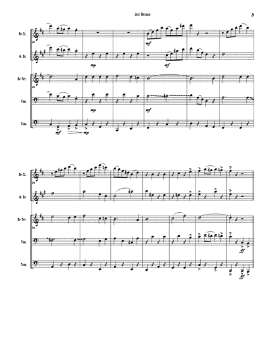 Just Because Small Ensemble scores gallery preview page 3