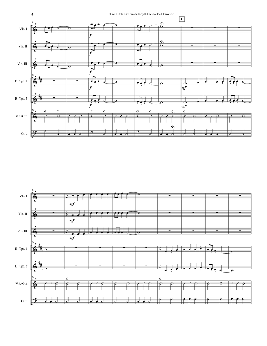 The Little Drummer Boy The Little Drummer Boy Small Ensemble scores gallery preview page 4