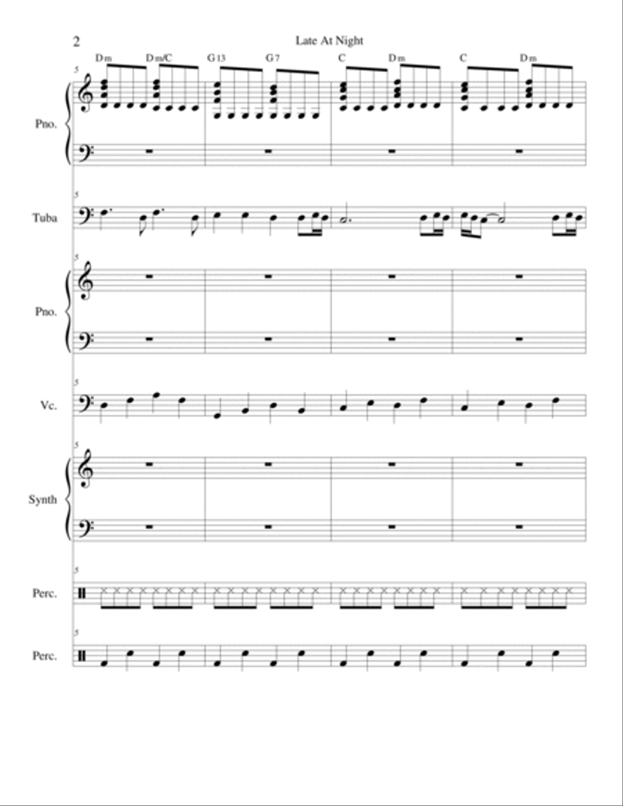 Late At Night Late At Night Tuba scores gallery preview page 2
