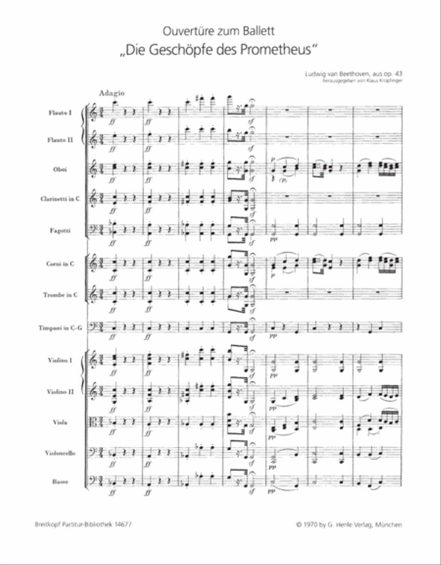 The Creatures of Prometheus Op. 43 Orchestra scores gallery preview page 2