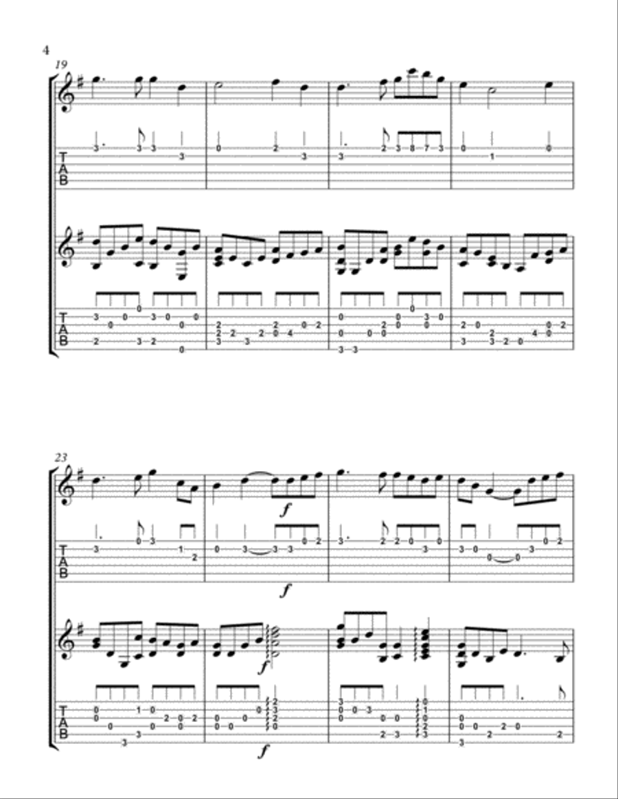 Danny Boy (Guitar Duet) Danny Boy (Guitar Duet) Classical Guitar scores gallery preview page 4