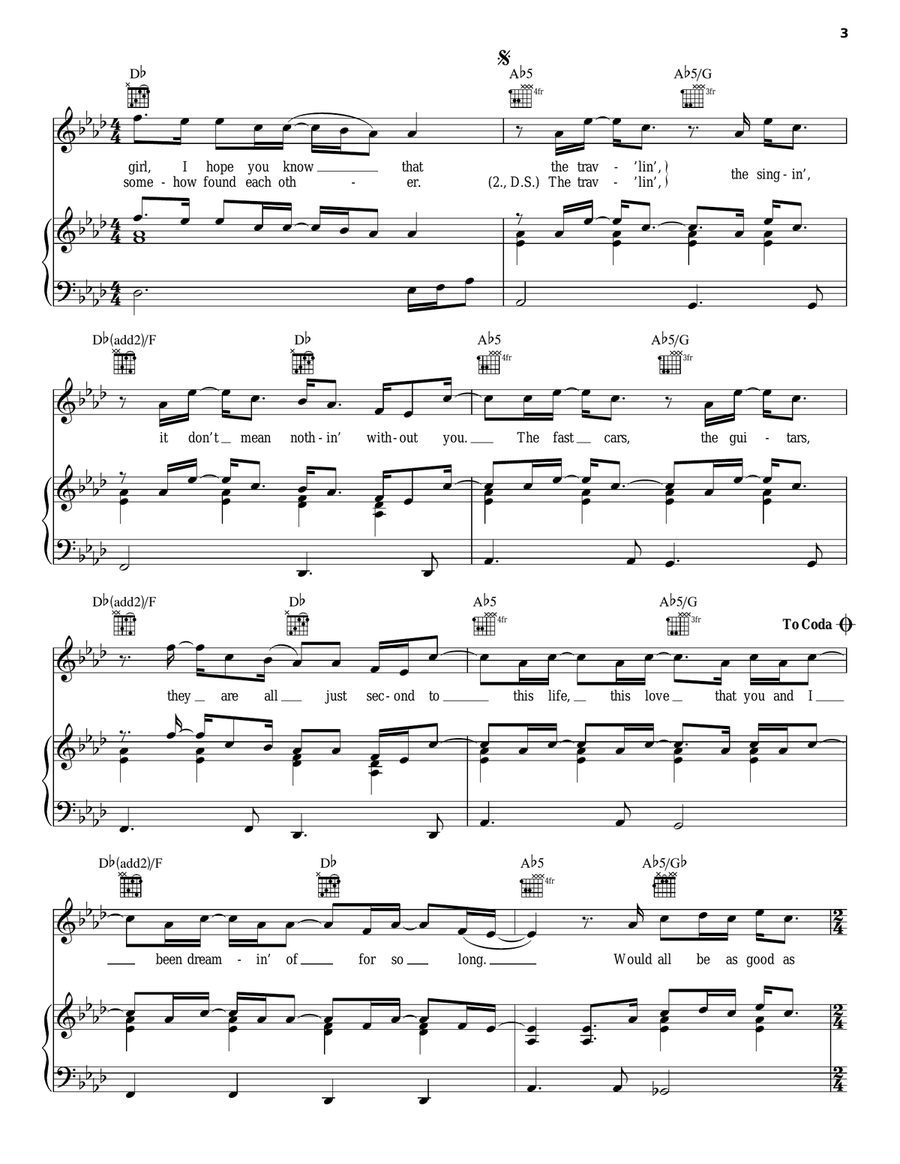 Without You Piano, Vocal, Guitar scores gallery preview page 3