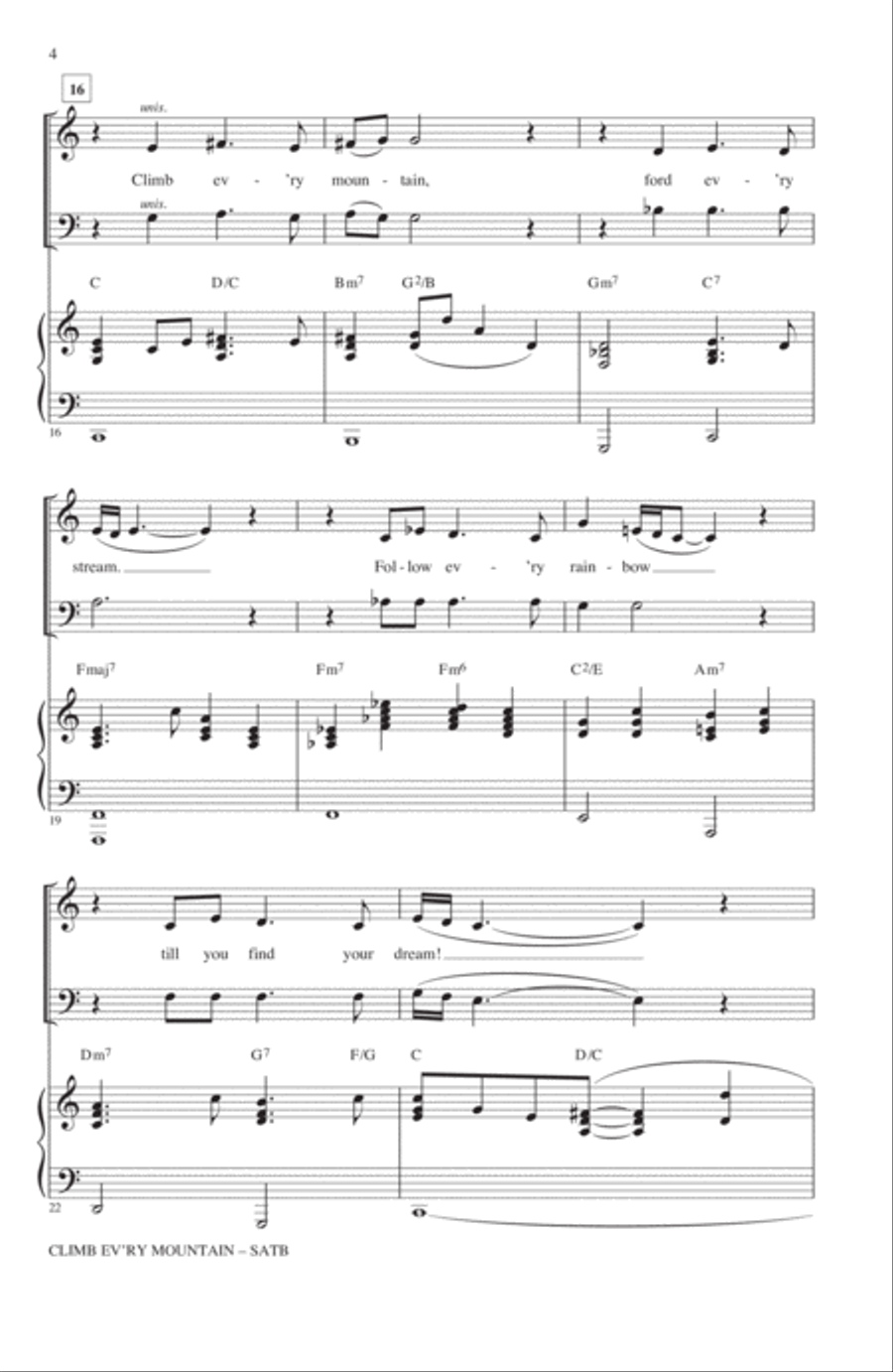 Climb Ev'ry Mountain (from The Sound of Music) (arr. Kirby Shaw) 4-Part scores gallery preview page 3