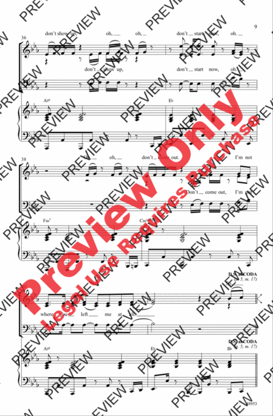 Don't Start Now 3-Part scores gallery preview page 9
