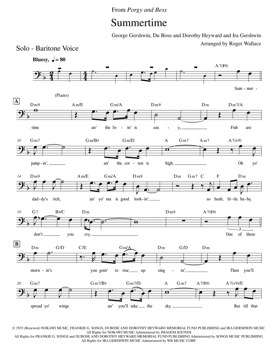Summertime Voice scores gallery preview page 1
