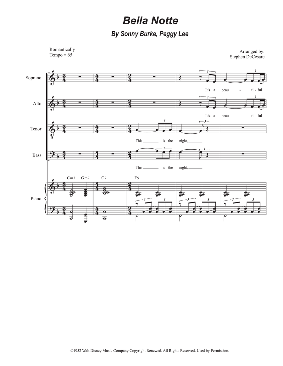 Bella Notte 4-Part scores gallery preview page 1
