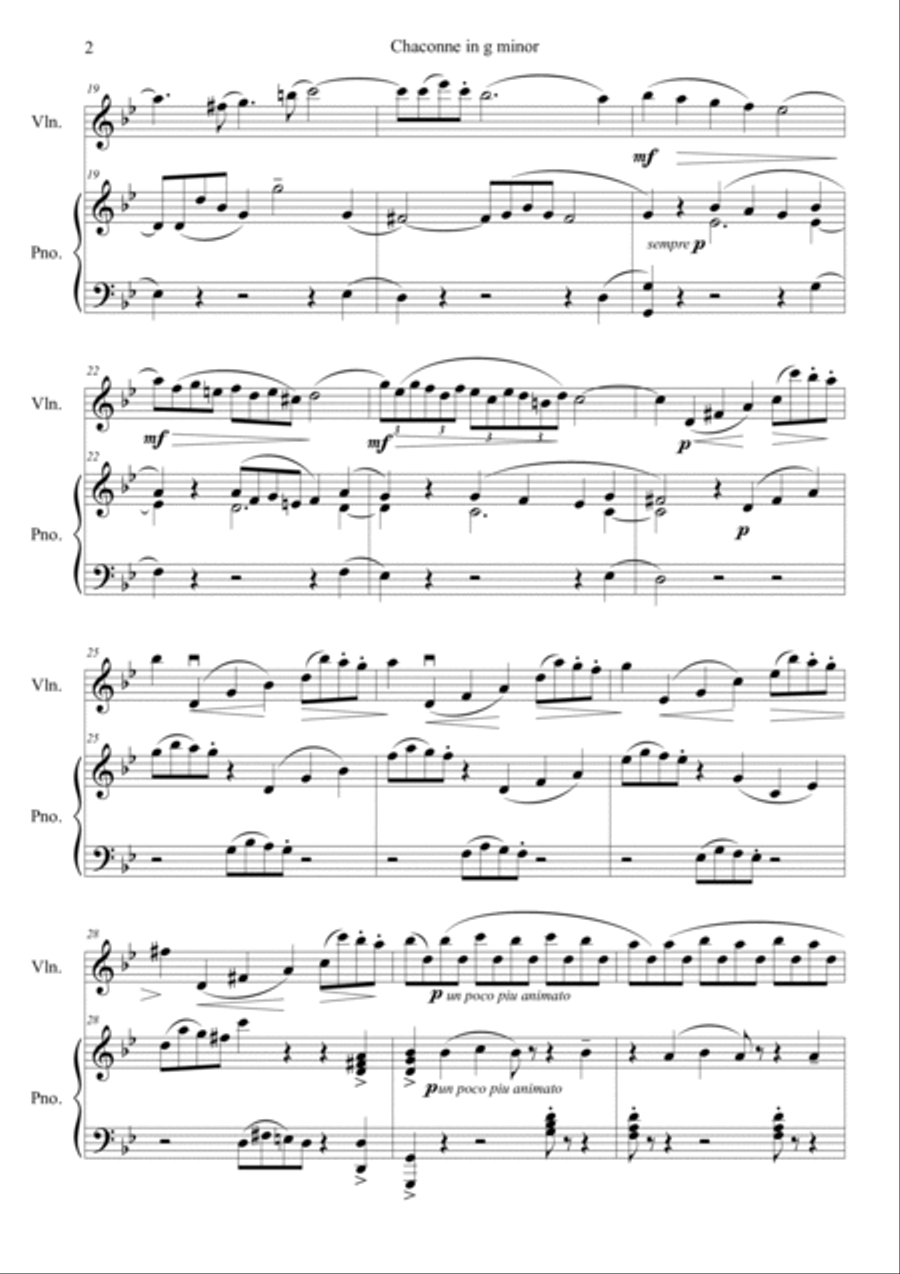 Vitali Chaconne in G Minor Violin Solo scores gallery preview page 2