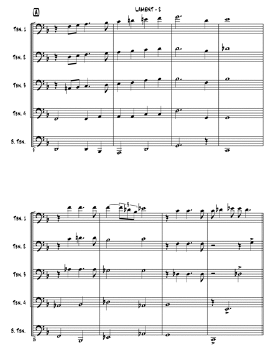Lament Brass Quintet scores gallery preview page 4