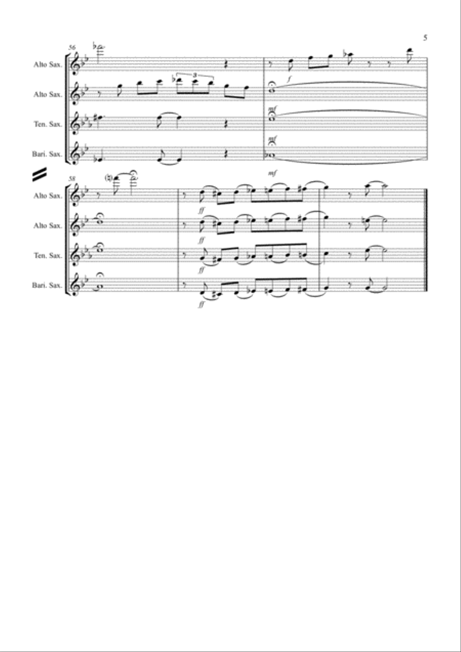 Big Spender Woodwind Quartet scores gallery preview page 5