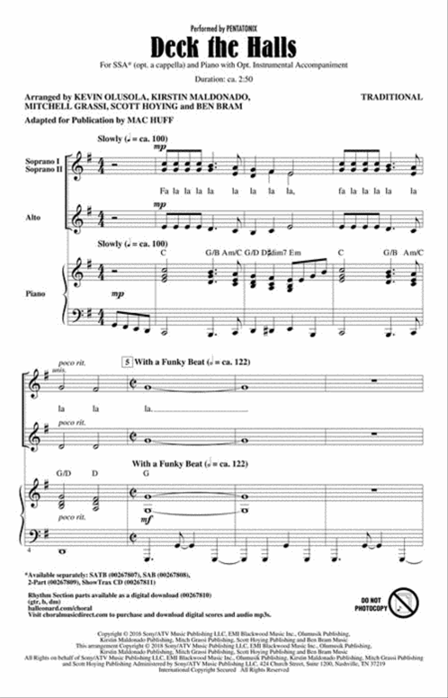 Deck the Halls SSA scores gallery preview page 2