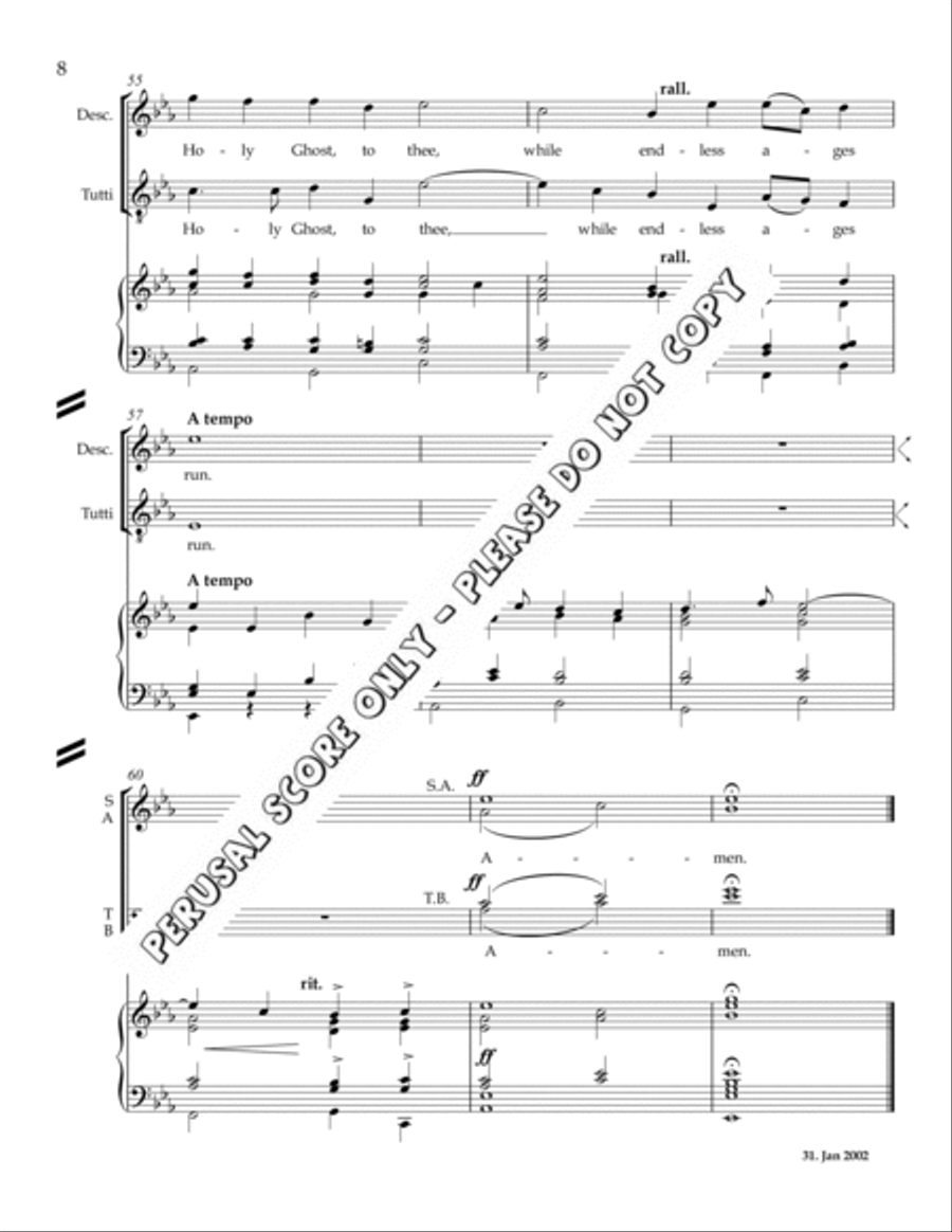 Ye Choirs Of New Jerusalem 4-Part scores gallery preview page 8
