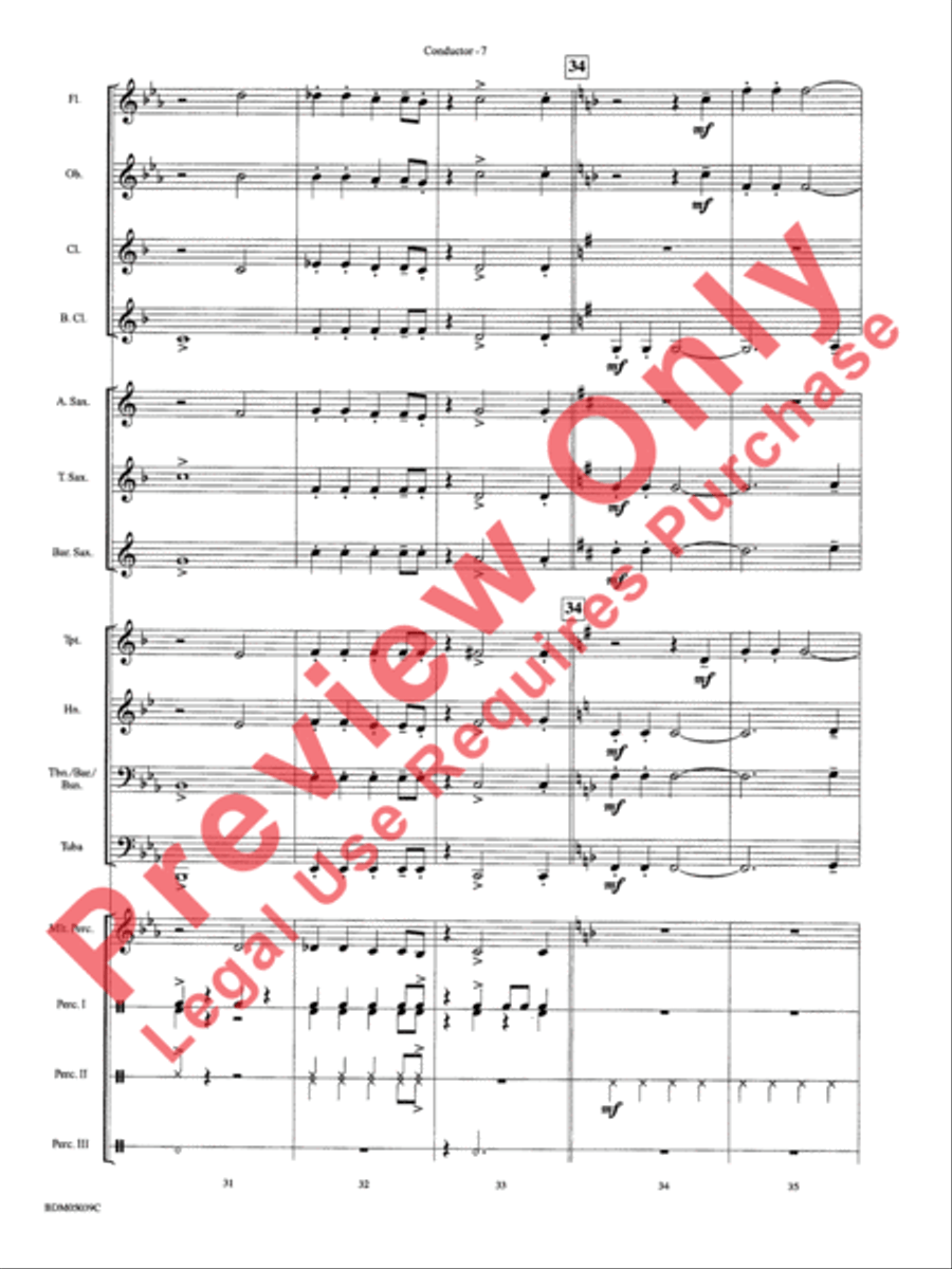 Yo Christmas Tree! (based on O Christmas Tree) Concert Band scores gallery preview page 9