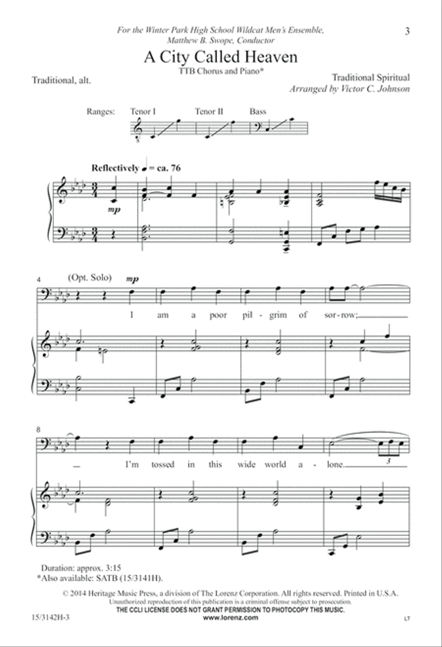 A City Called Heaven TTB scores gallery preview page 3