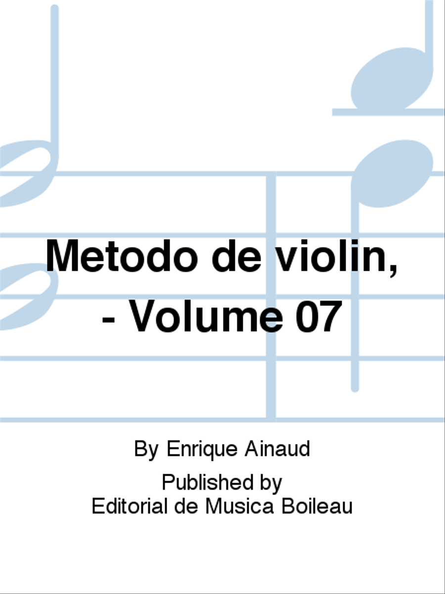 Metodo de violin, - Volume 07 Violin Solo scores gallery preview page 1