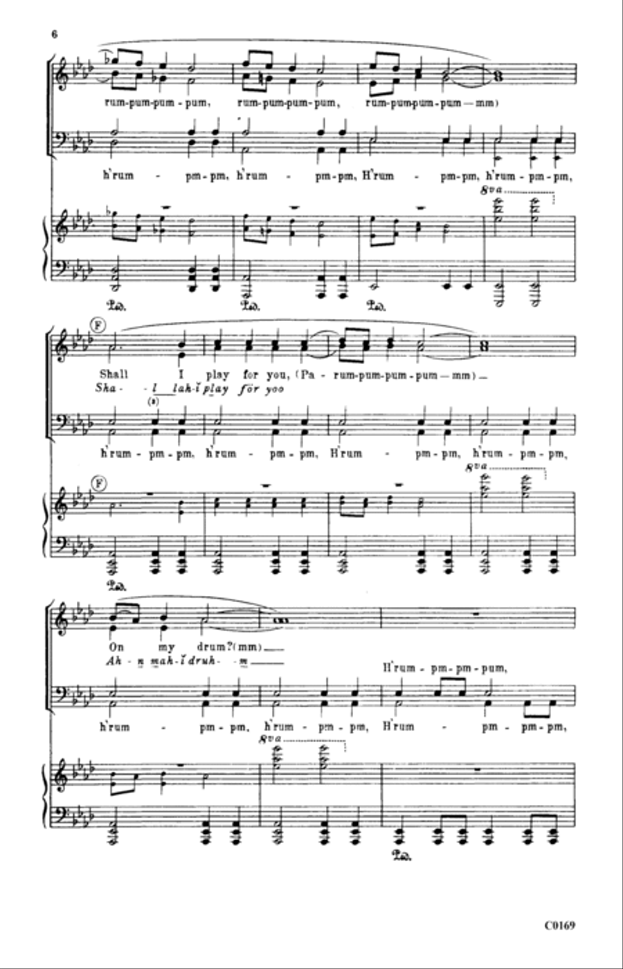 The Little Drummer Boy TTBB scores gallery preview page 5