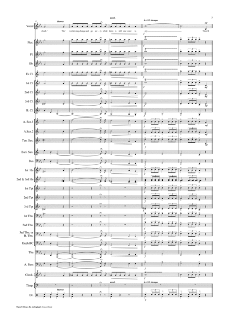 There'll Always Be An England Concert Band scores gallery preview page 4