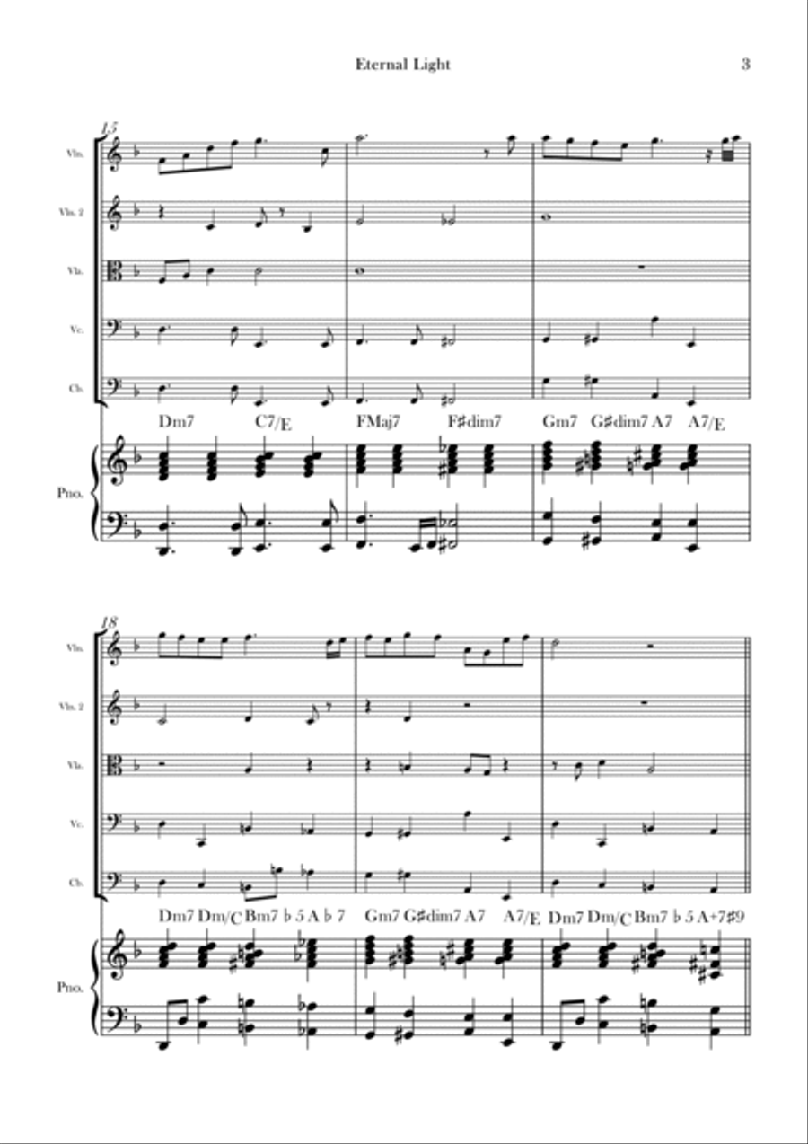 Eternal Light String Quintet scores gallery preview page 3