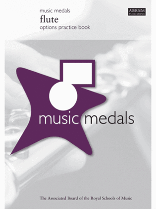 Book cover for Music Medals Flute Options Practice Book