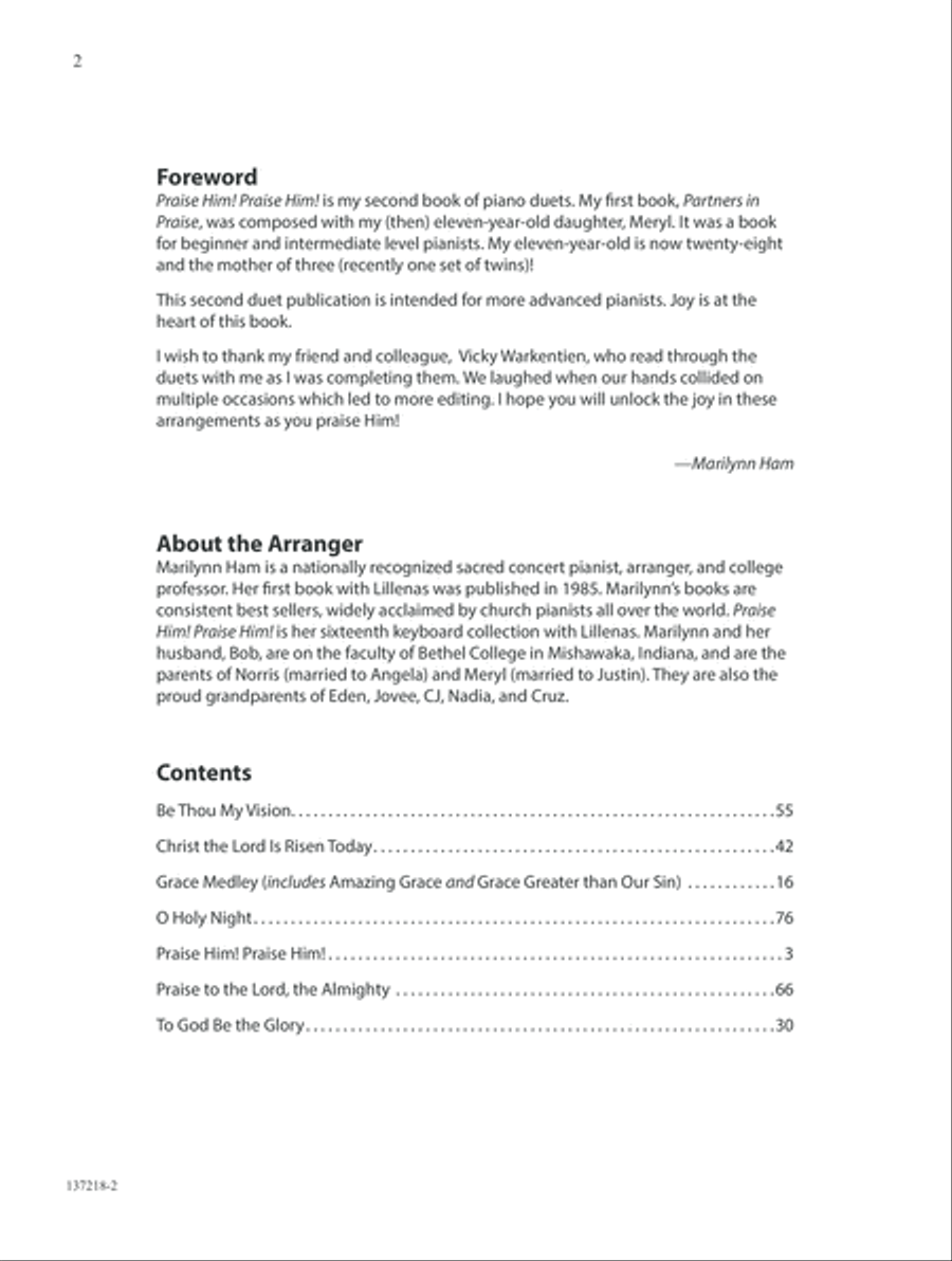 Praise Him! Praise Him! Piano Accompaniment scores gallery preview page 2