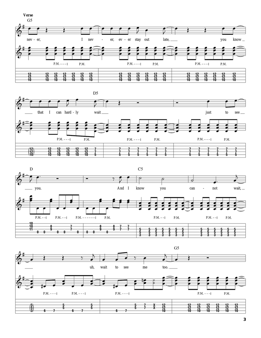 Talk Dirty To Me Acoustic Guitar scores gallery preview page 3