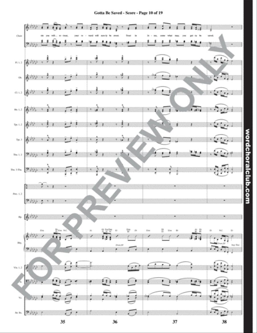 Southern Gospel Sounds - Orchestration Set of Parts scores gallery preview page 11
