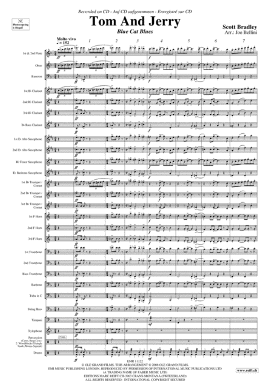 Tom And Jerry Concert Band scores gallery preview page 4