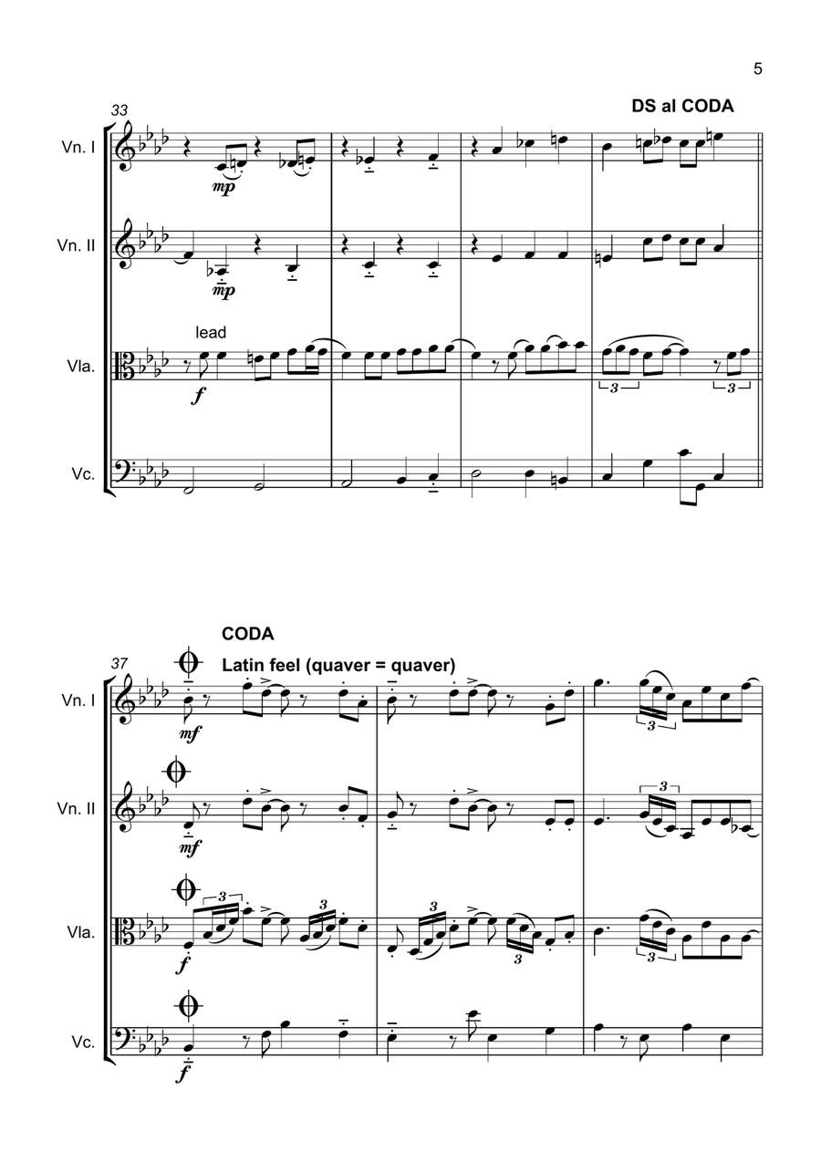 Oops!...I Did It Again String Quartet scores gallery preview page 5