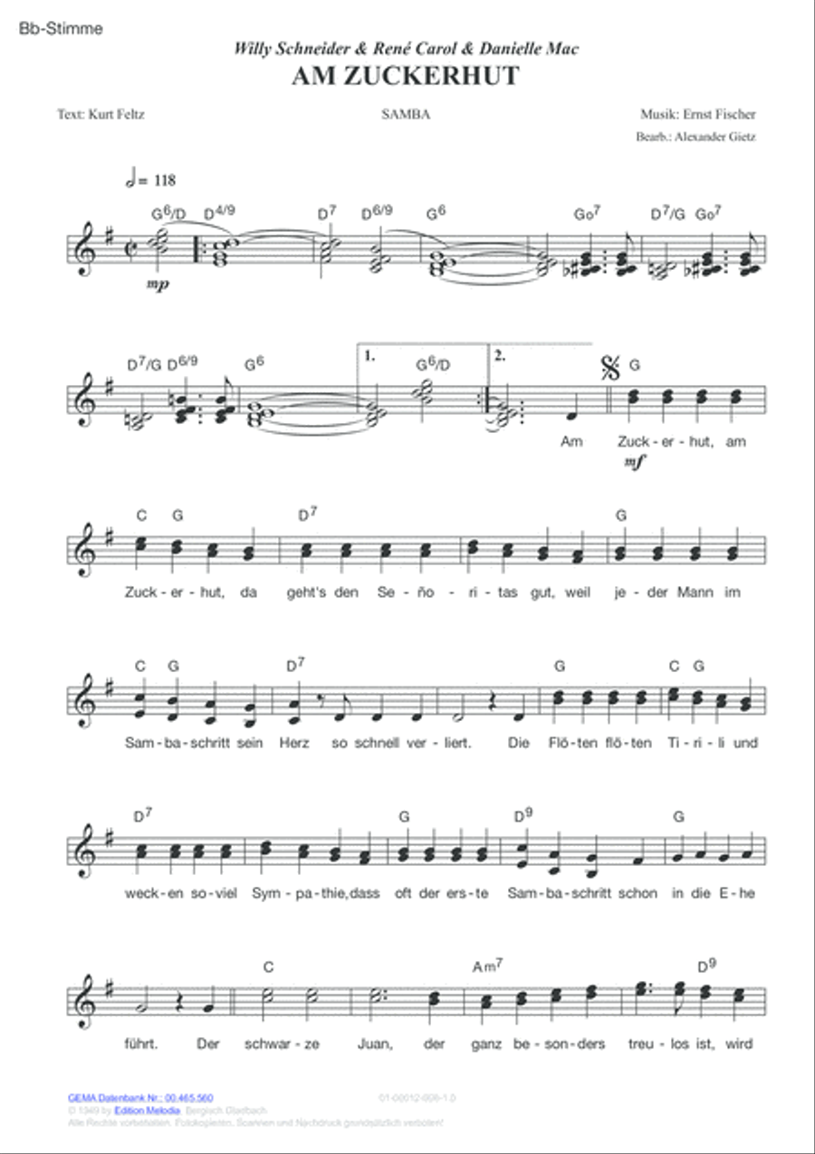 Am Zuckerhut Am Zuckerhut Voice scores gallery preview page 6