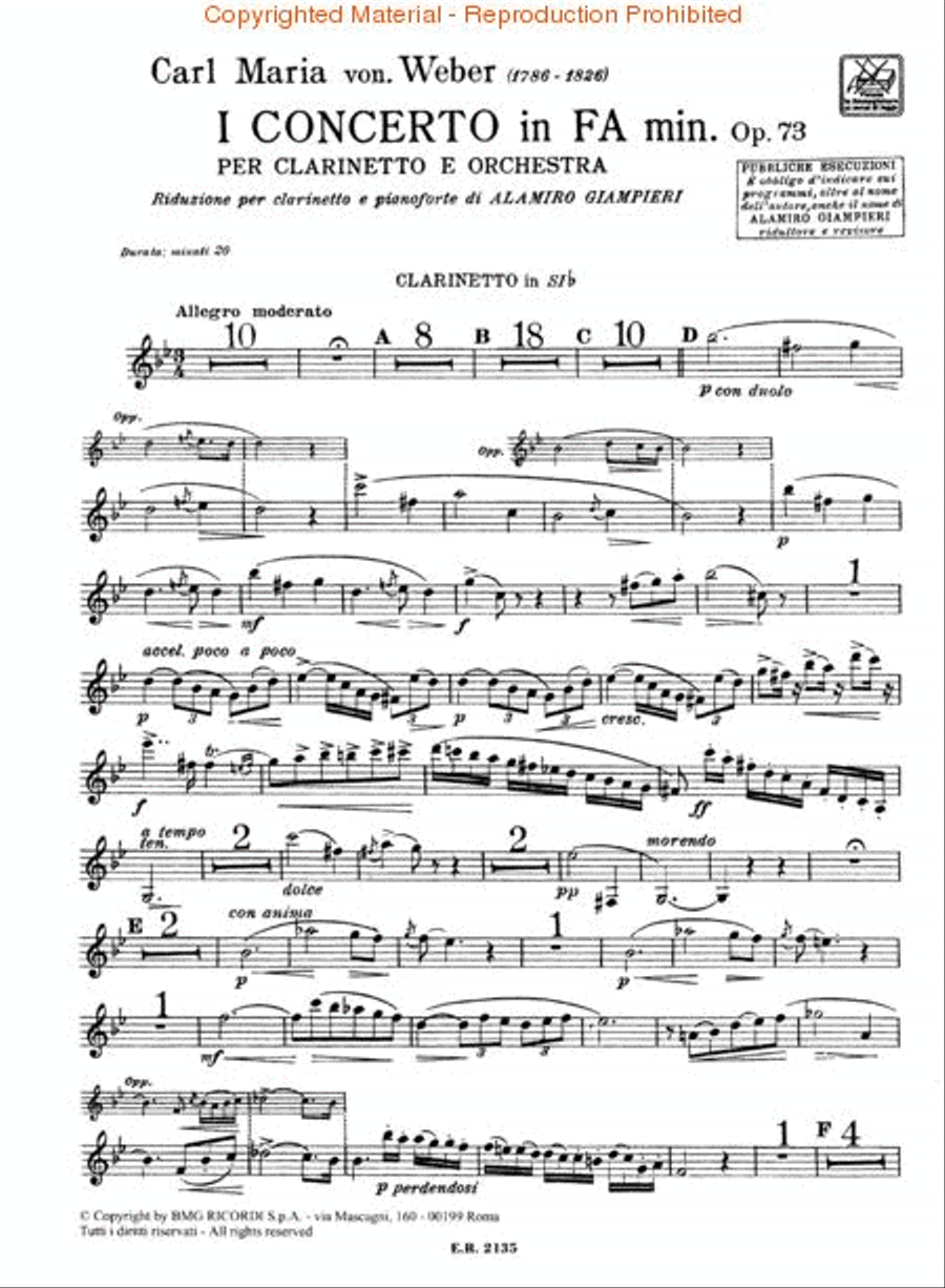 Concerto No. 1 F Minor Op. 73 N.11 Clarinet Duet scores gallery preview page 2