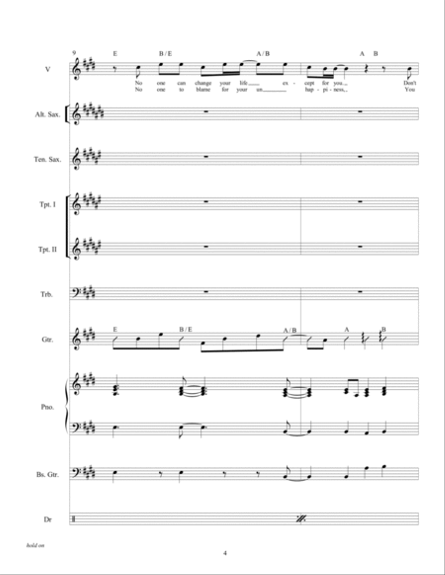 Hold On Large Ensemble scores gallery preview page 6