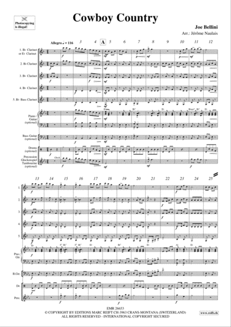 Cowboy Country Clarinet scores gallery preview page 3