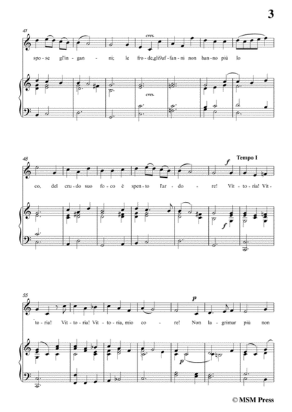 Carissimi-Vittoria, mio core in C Major, for Voice and Piano image number null