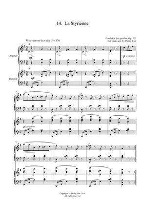 14. La Styrienne 25 Progressive Studies Opus 100 for 2 pianos Friedrich Burgmüller
