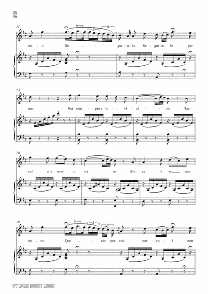 Bellini-Almen se non poss'io in D Major,for voice and piano image number null