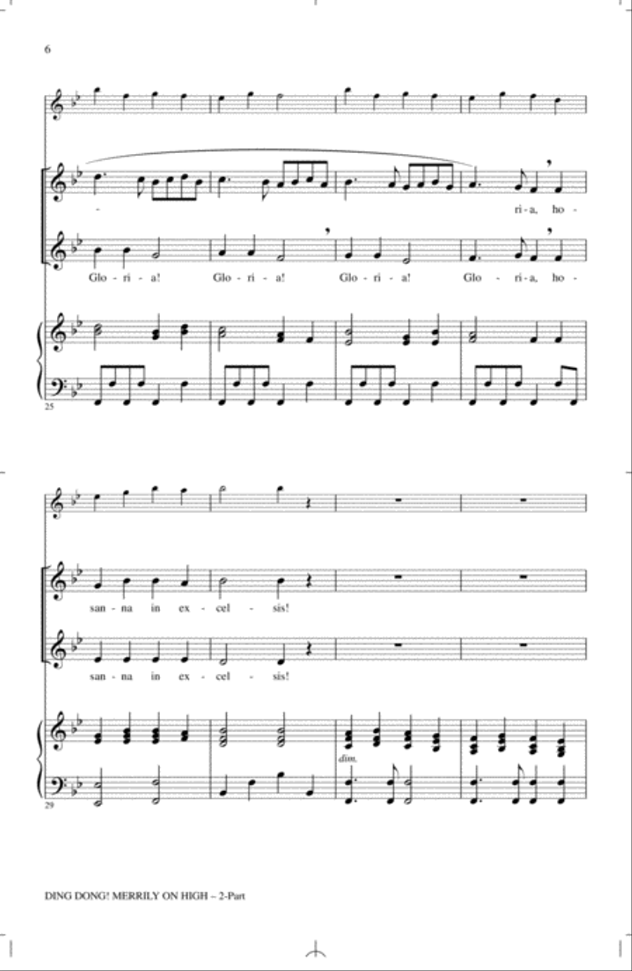 Ding Dong! Merrily On High 2-Part scores gallery preview page 4