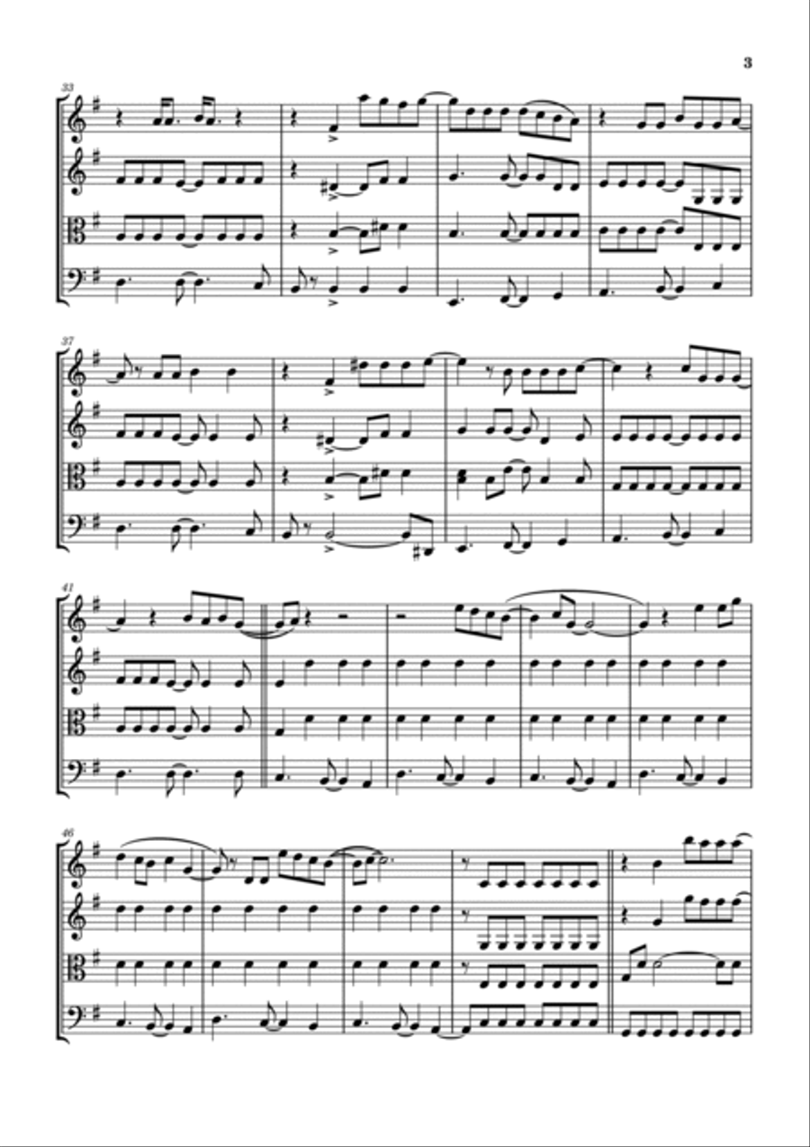 Talk Of The Town String Quartet scores gallery preview page 4