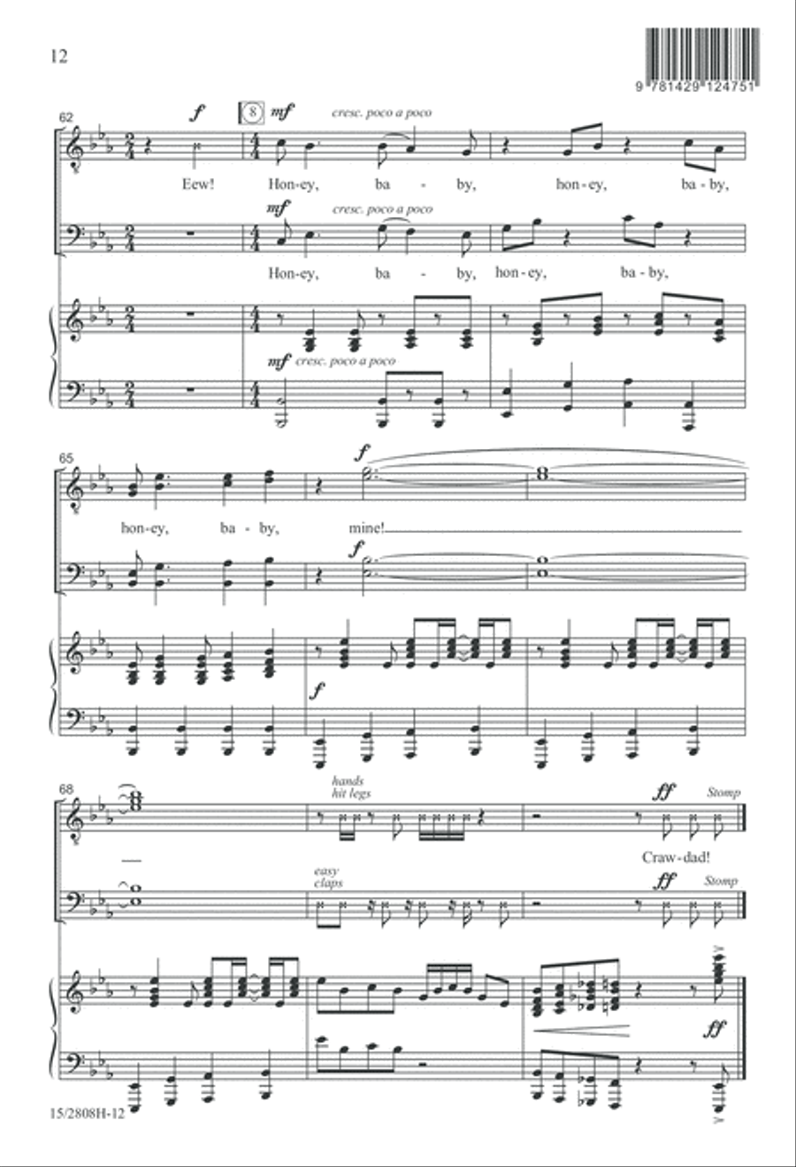 The Crawdad Song TTBB scores gallery preview page 13