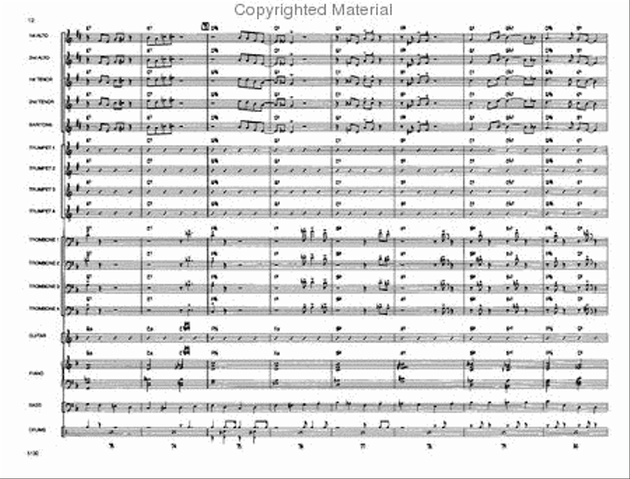 A Shuffle for Uncle Guido Jazz Ensemble scores gallery preview page 11
