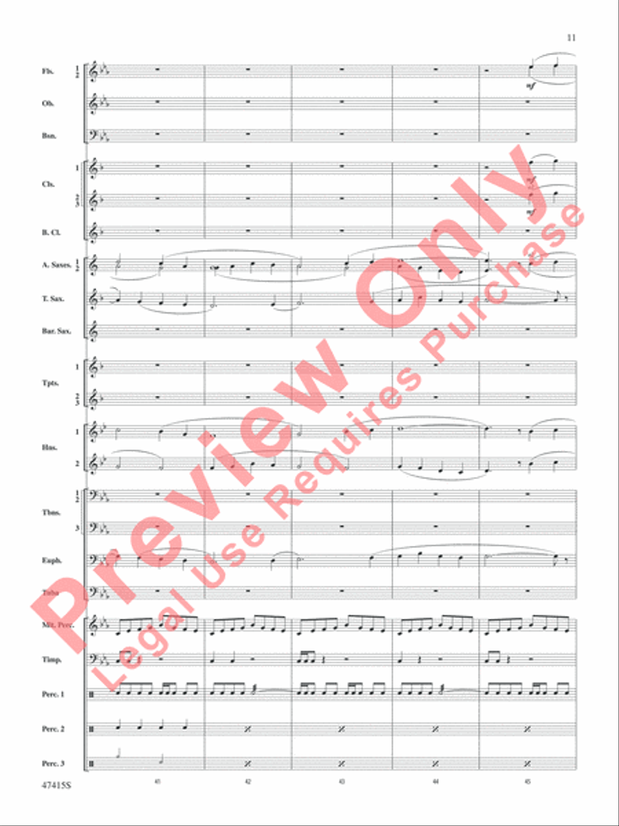 Blessed Are They Concert Band scores gallery preview page 12