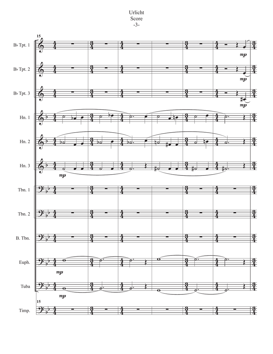 Urlicht (Symphony No. 2) by Gustav Mahler for Brass Ensemble Brass Ensemble scores gallery preview page 5