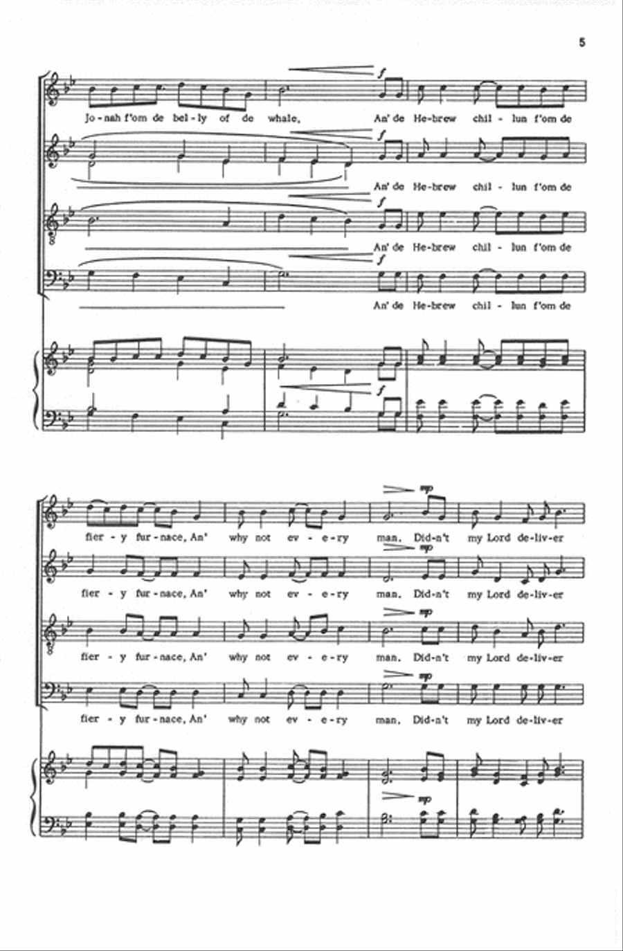 Didn't My Lord Deliver Daniel - SATB divisi Divisi scores gallery preview page 5