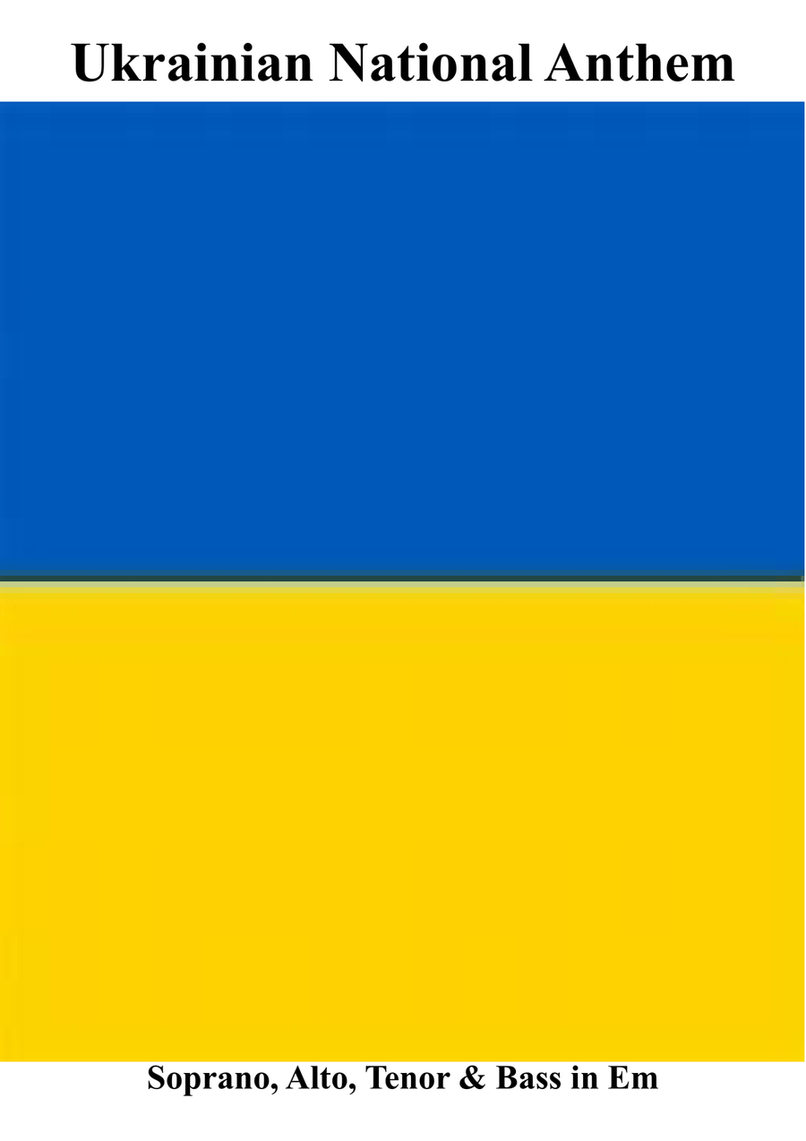 Ukrainian National Anthem for SATB MFAO World National Anthem Series image number null