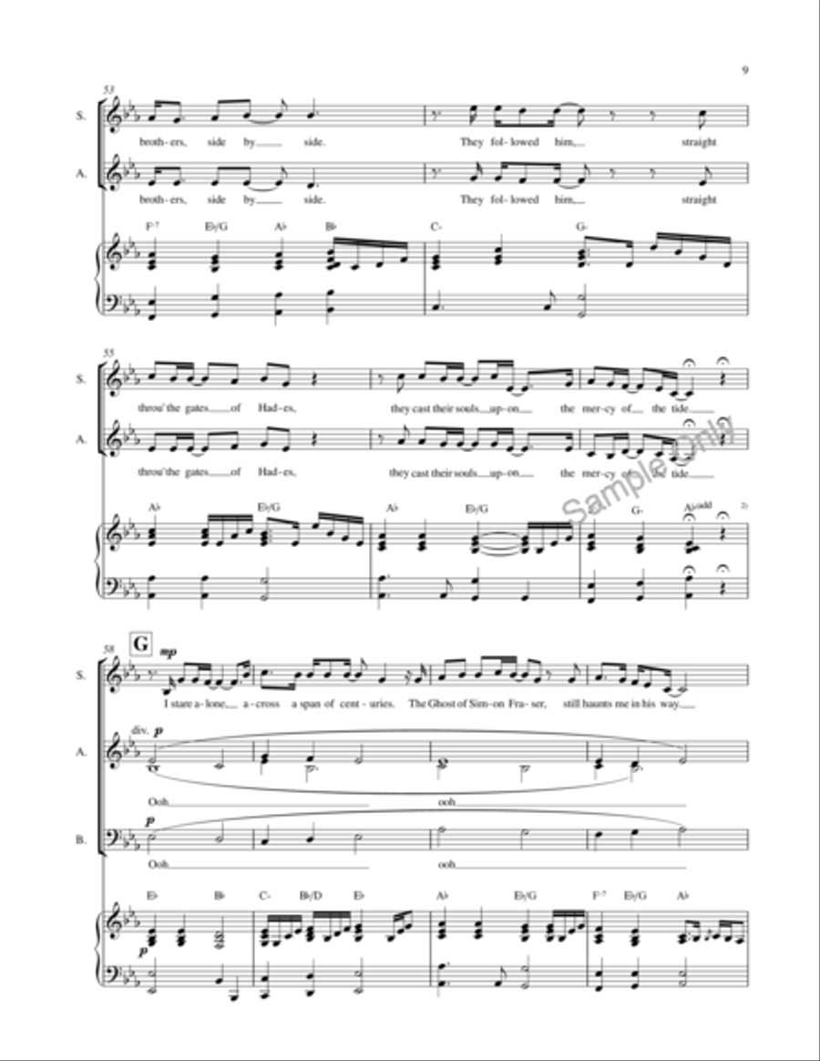 Ghost Of Simon Fraser Doesn't Exist 3-Part scores gallery preview page 10