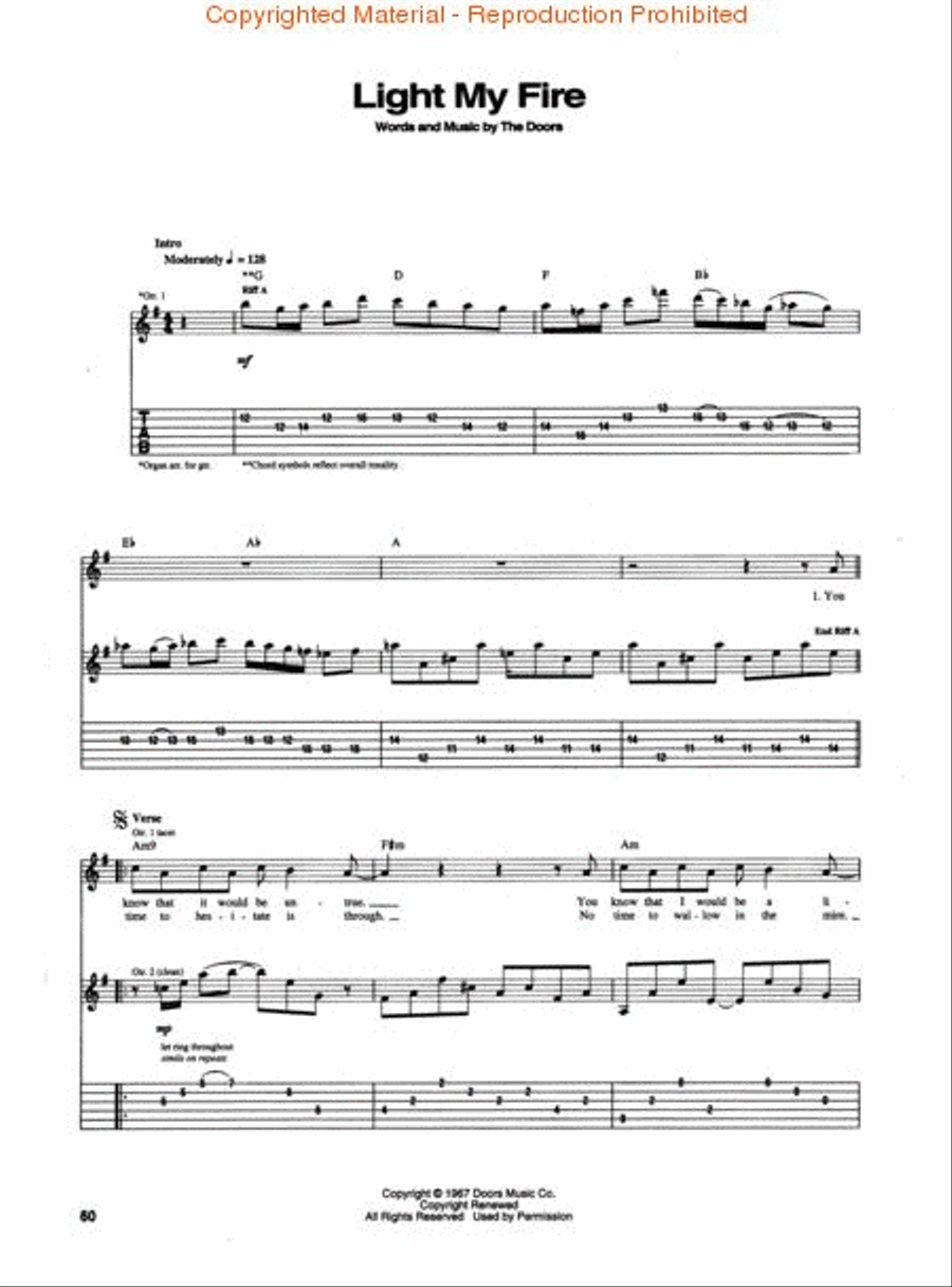 The Doors Anthology The Doors Anthology Guitar Tablature scores gallery preview page 3
