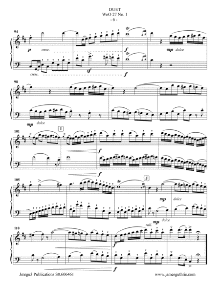 Beethoven: Three Duets WoO 27 for Soprano Sax & Cello image number null