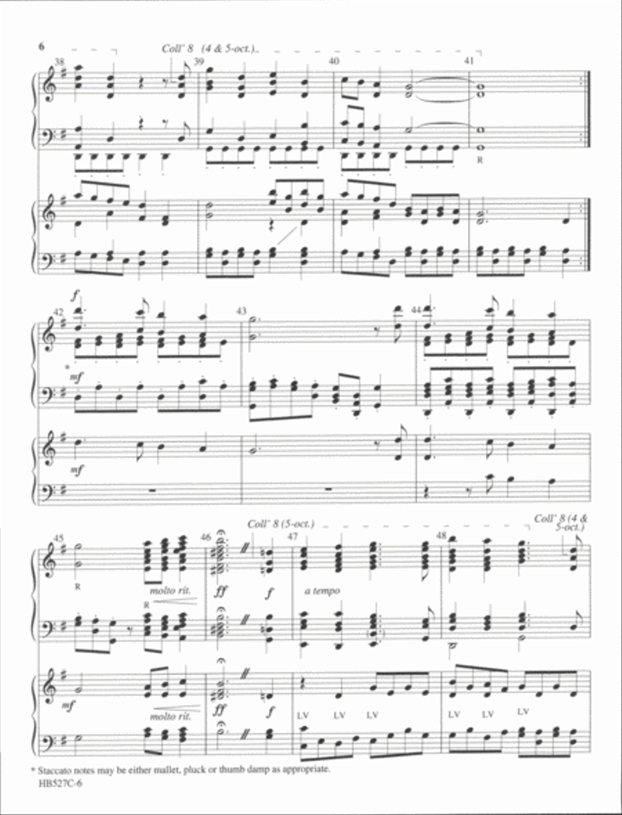 Wake, Awake - full score (handbells and handchimes) Handbell Choir scores gallery preview page 6